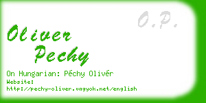 oliver pechy business card
